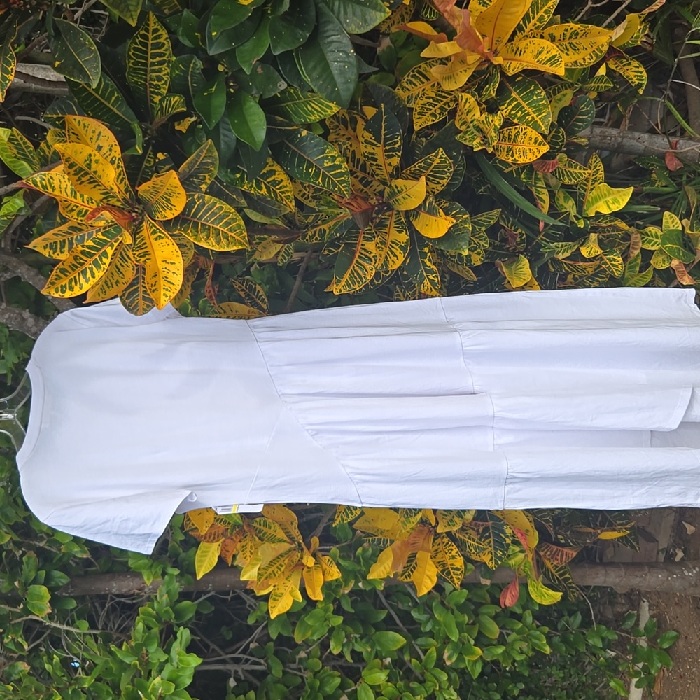 FRAME Gathered Seam Short Sleeve Dress - Picture 6 of 8